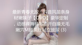 最新青春无敌！抖音风苗条身材嫩妹子【OVO】豪华定制，动感裸舞特写掰开自摸无毛嫩穴M腿黑丝站立放尿 (3)